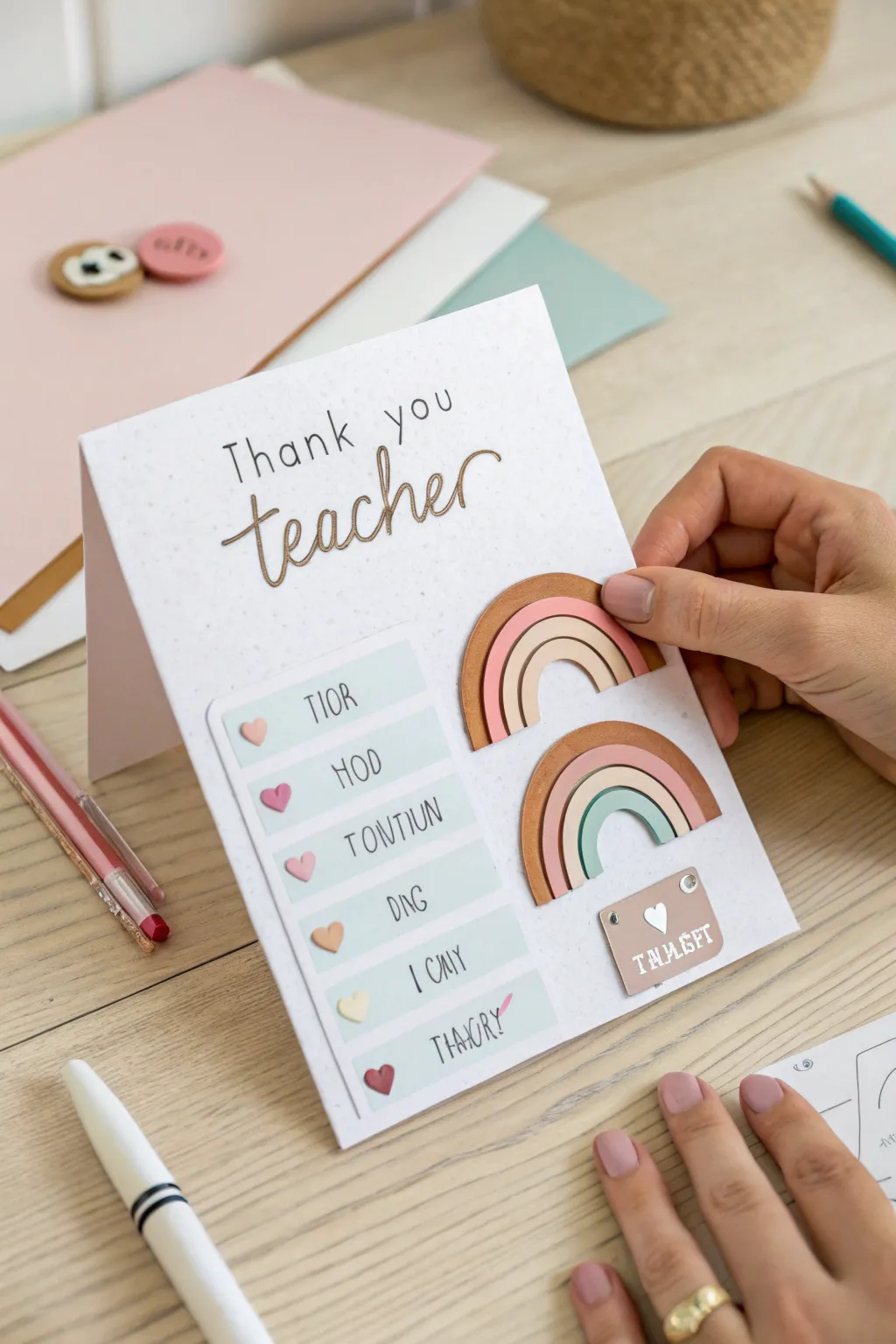 Discover the joy of giving with a handmade thank you card that reveals heartfelt messages through playful interactive elements.