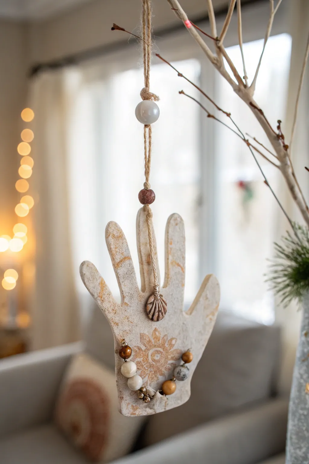 Create a masterpiece with mixed media handprint ornaments: where simplicity meets creativity.