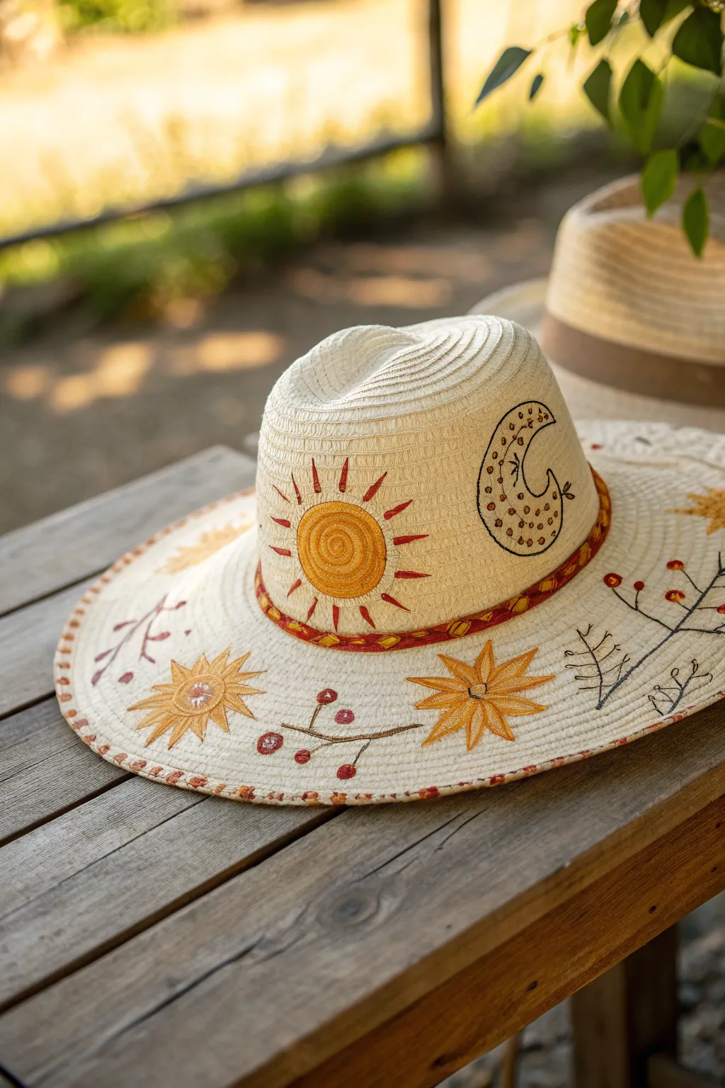 Embrace the sunshine with a touch of boho charm on your favorite sun hat.