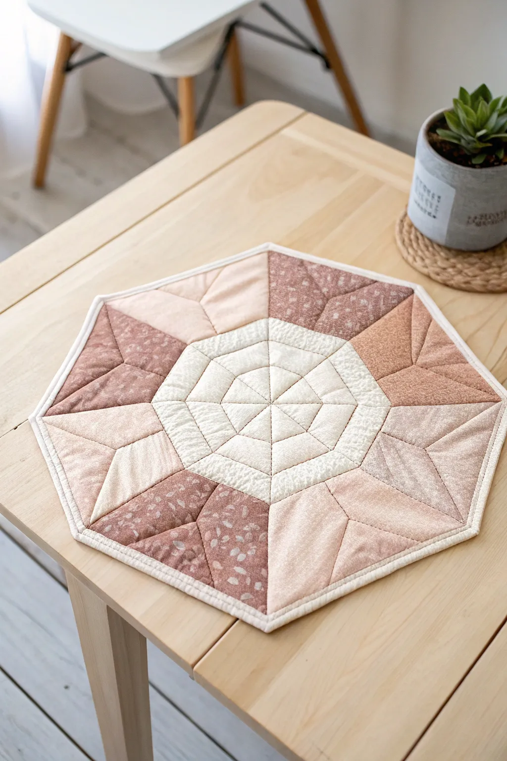 Elevate your quilting with the timeless elegance of folded hexagons.