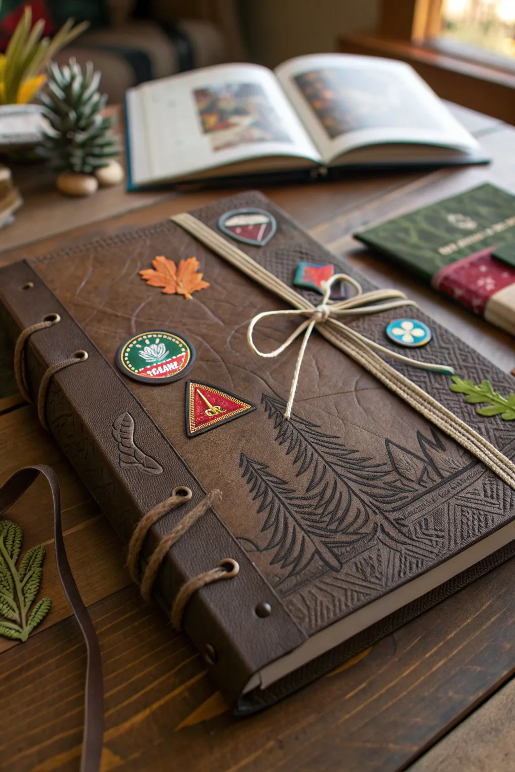 Capture your adventures with a handcrafted touch: the perfect scrapbook cover for the avid hiker.