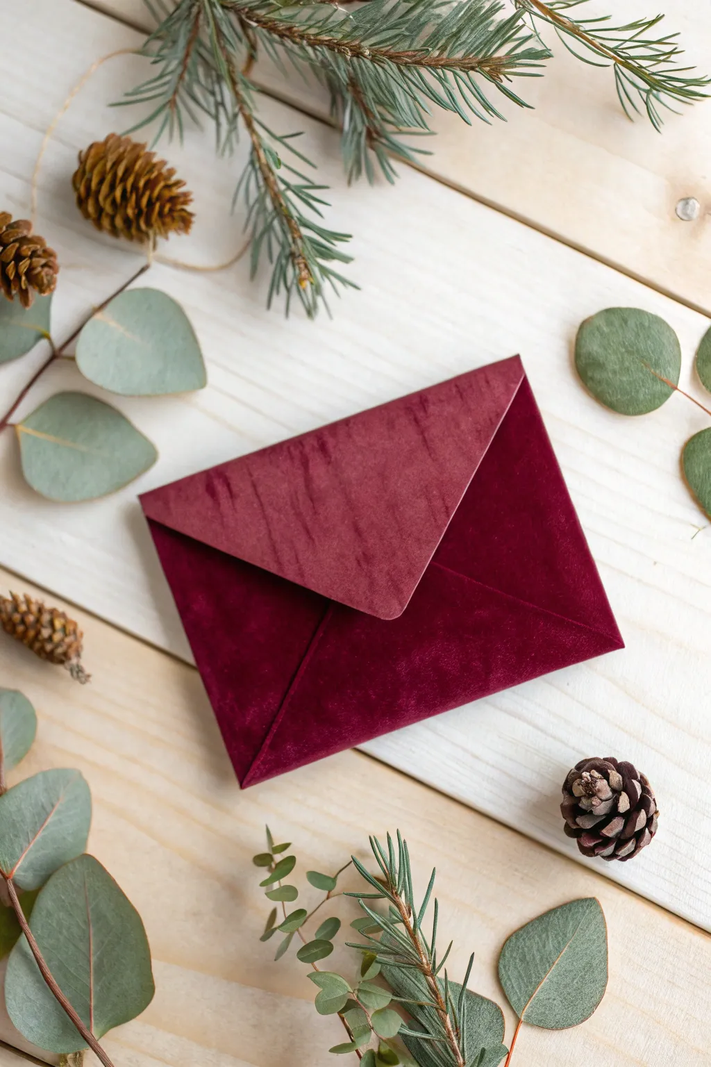 Add a touch of warmth to your holiday greetings with a velvet-enhanced card. Perfect for those who cherish simplicity with a hint of Boho charm.