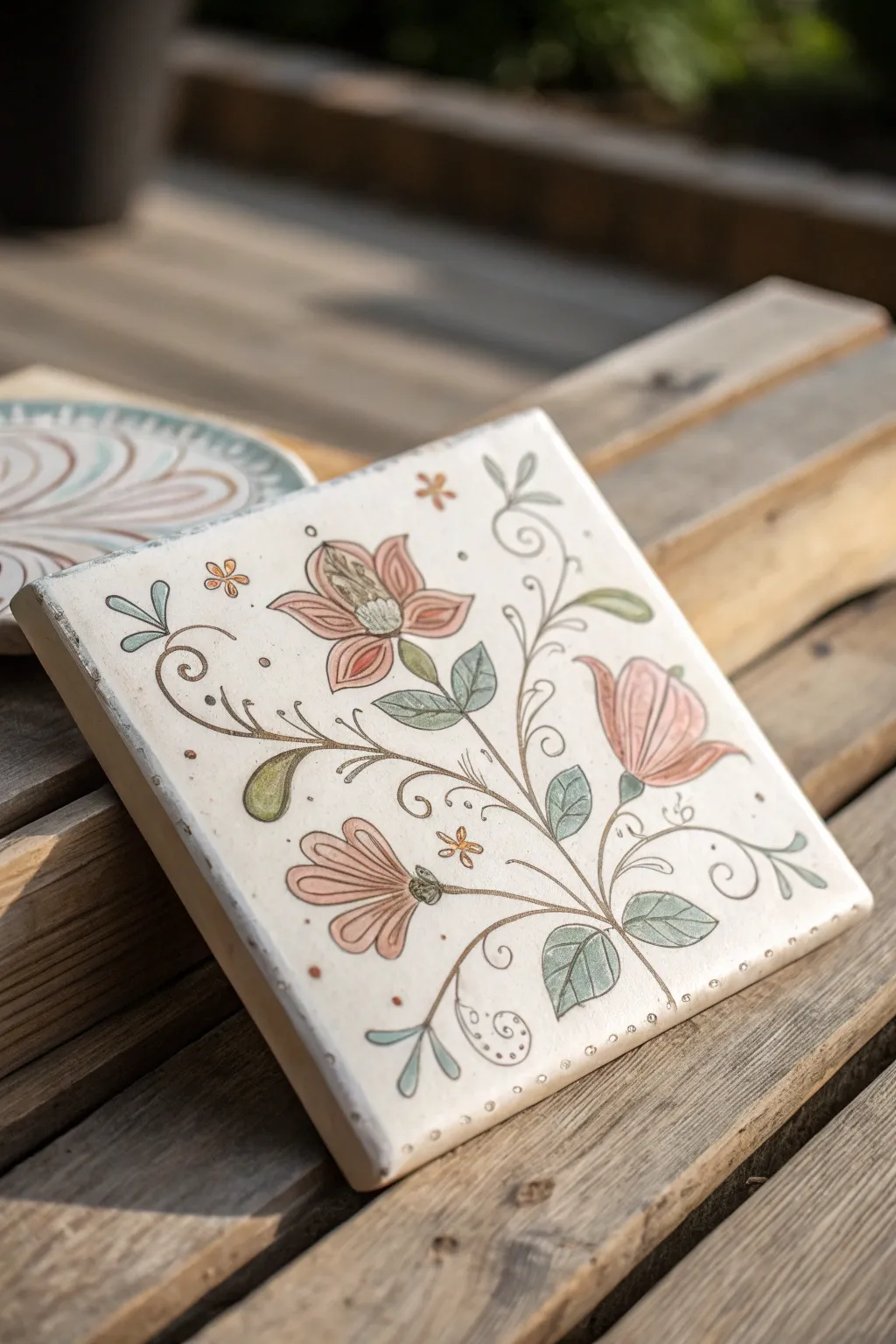 Transform your space with the art of hand-painted tiles: where simplicity meets beauty.