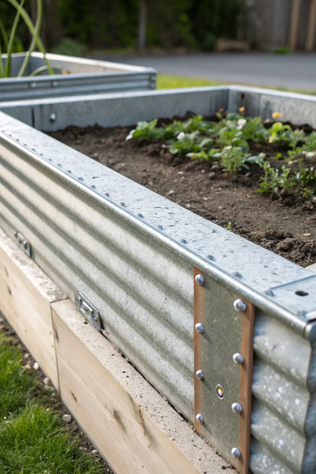 Innovative Craft: Transform your garden bed into a functional ballast box with style.