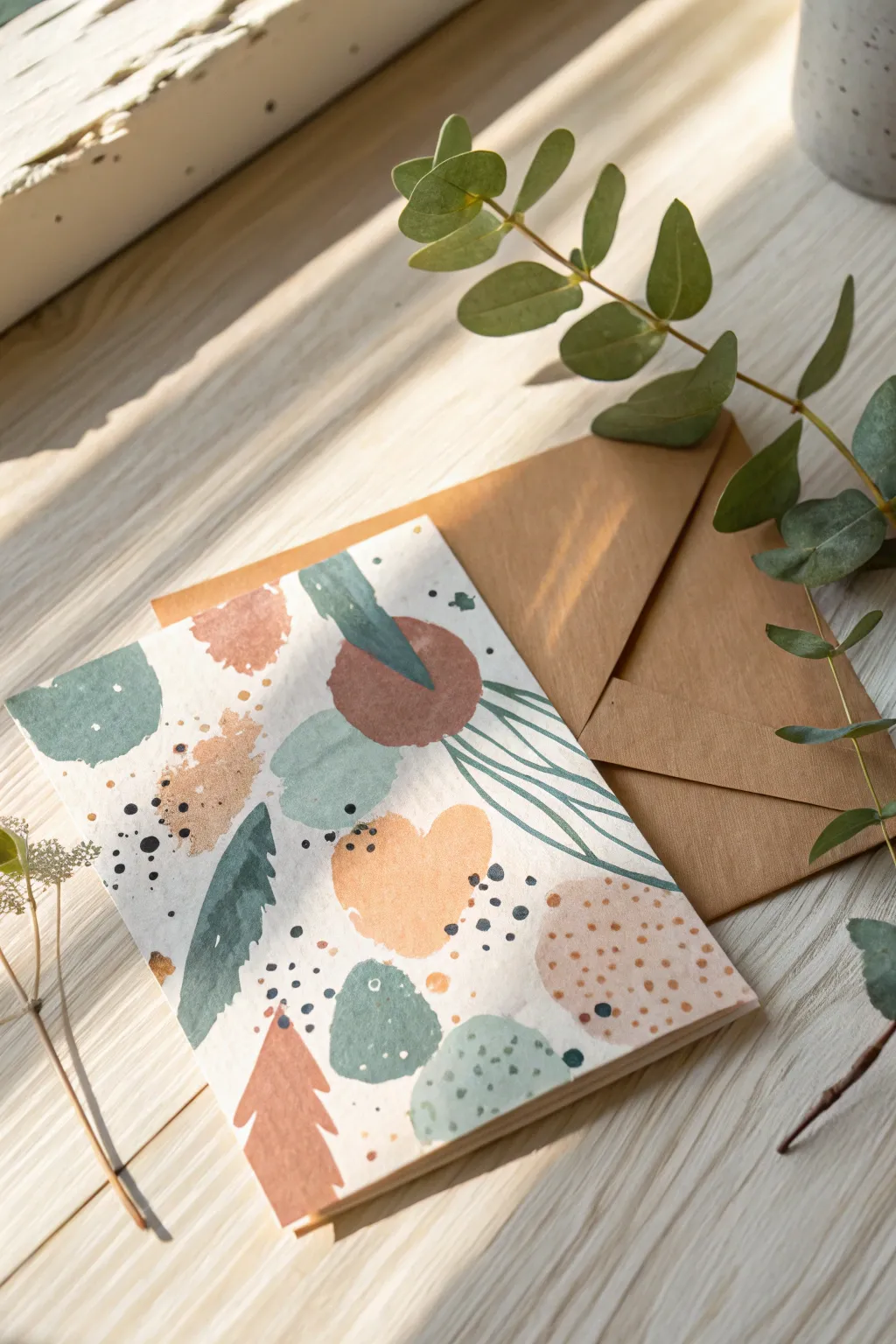 Unleash your creativity with abstract art on your homemade cards. 🌿 #CraftedWithLove