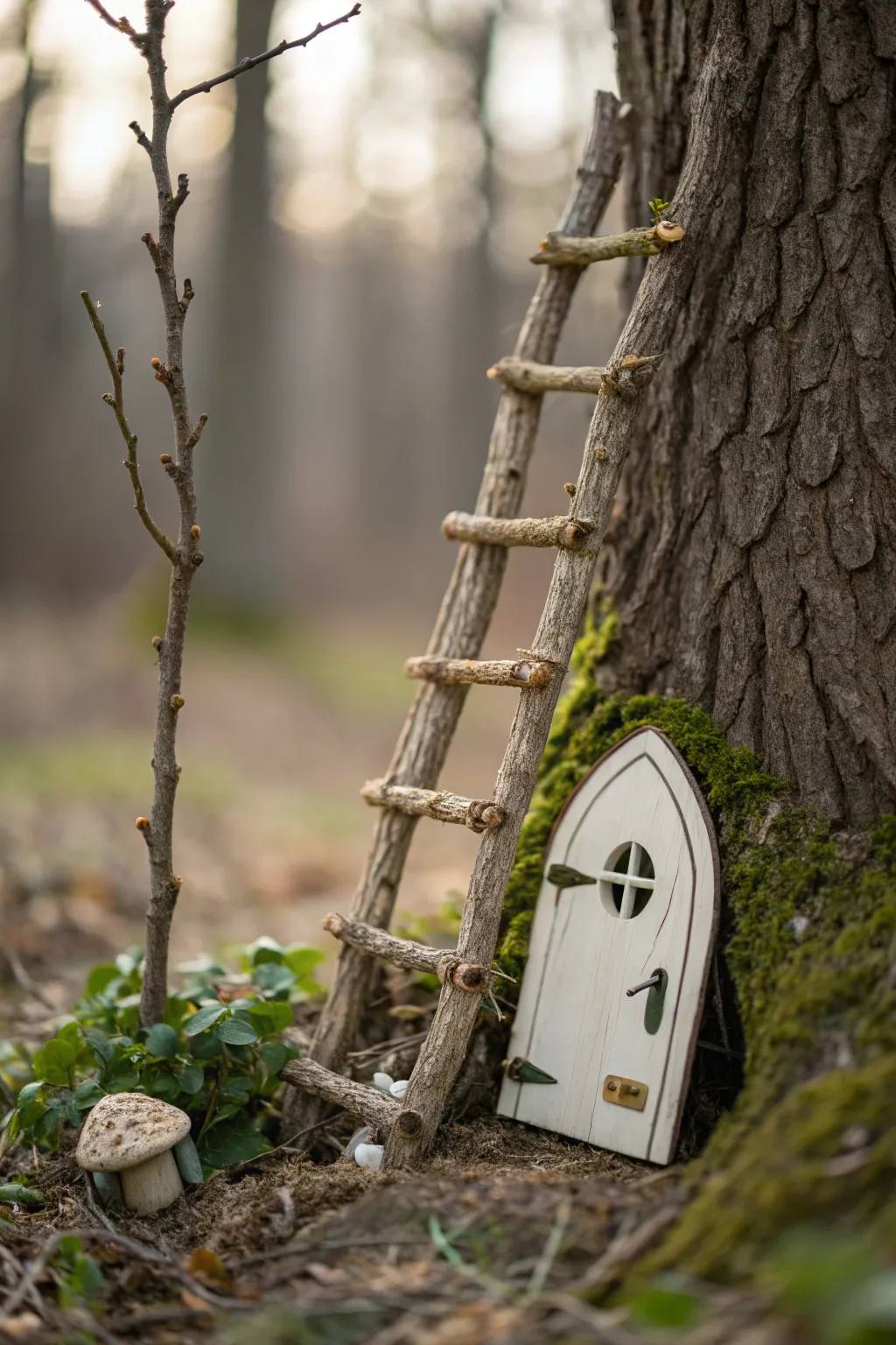 Step into a world of whimsy with this enchanting fairy ladder, crafted with love and nature's finest touch.