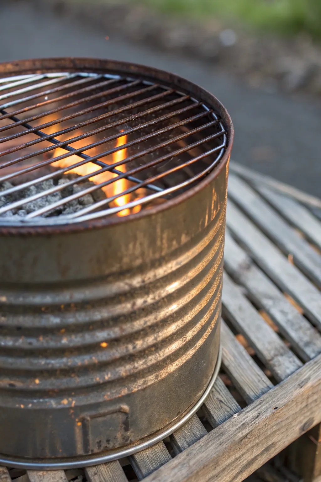 Transform an old metal can into a unique grill grate masterpiece—perfect for the DIY enthusiast.