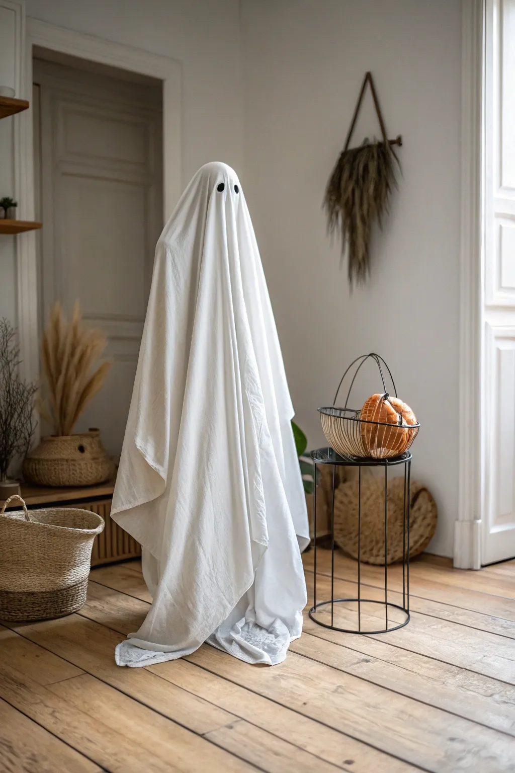 Elegantly Eerie: Crafting Phantom Figures with Scandinavian Minimalism.