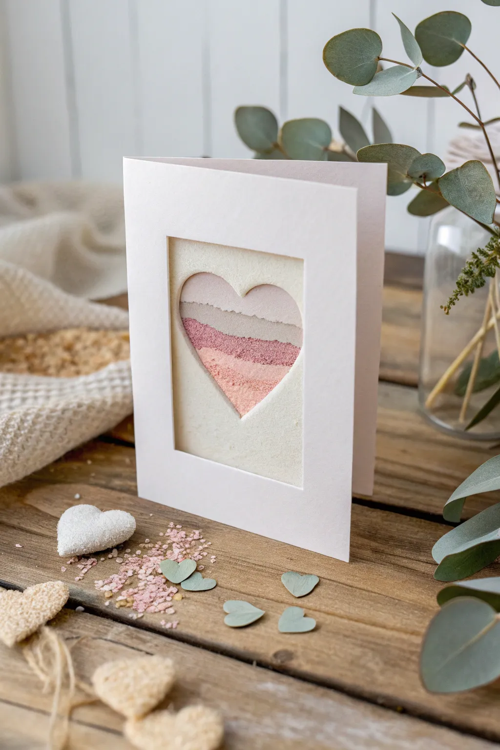 Craft your love story in layers of sand—simple, natural, and beautifully heartfelt.