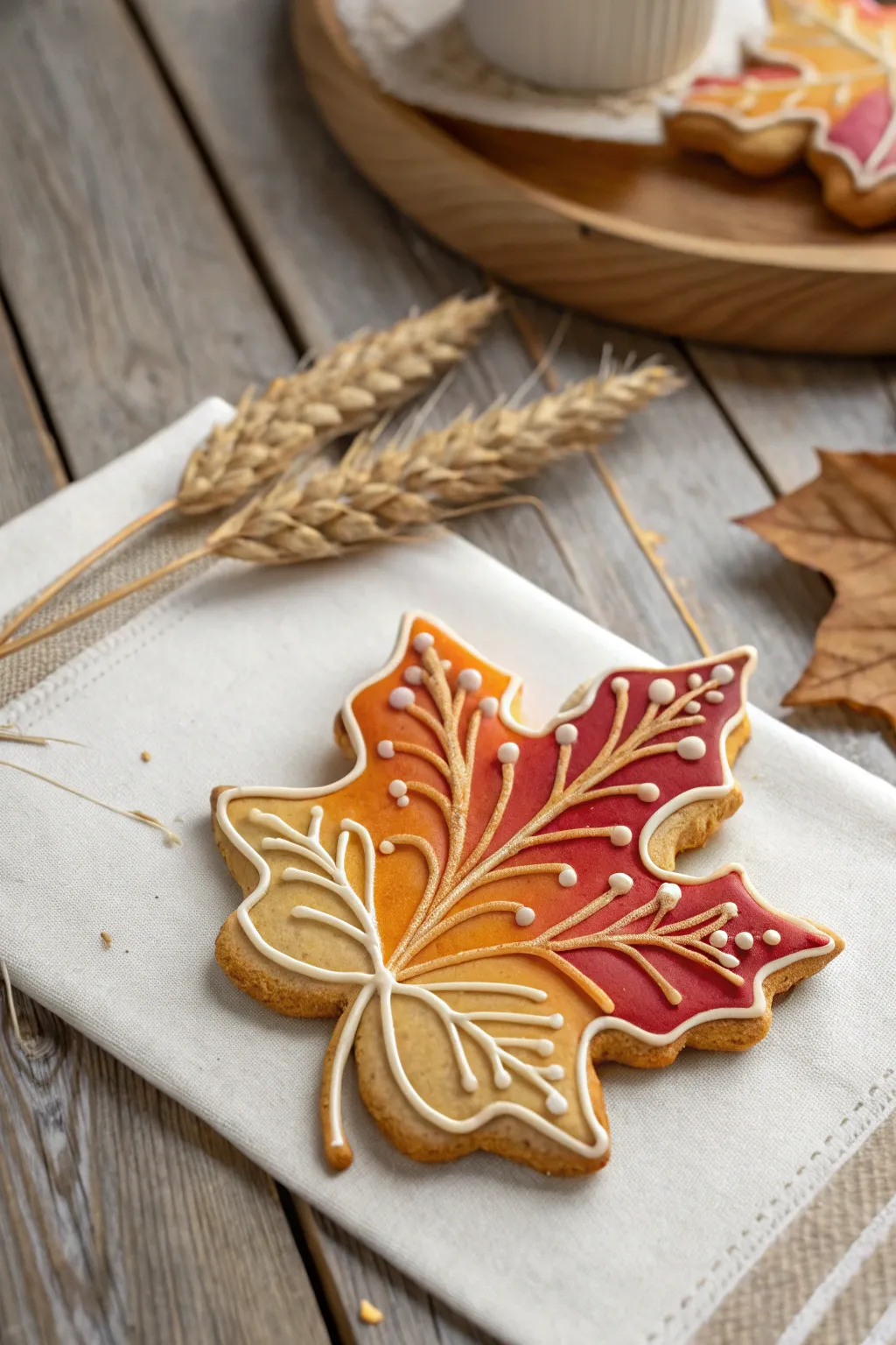 Capture the essence of autumn with your cookie decorations—embrace the art of minimalistic design with a boho twist.
