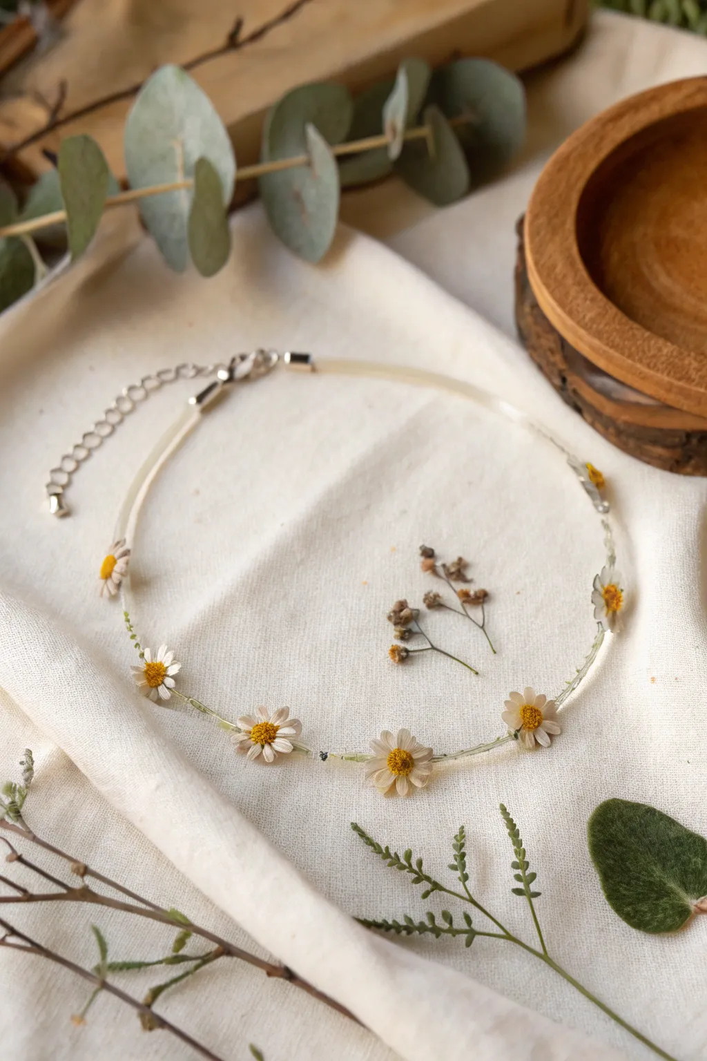 Embrace nature's elegance with a handcrafted choker that captures the beauty of the outdoors.