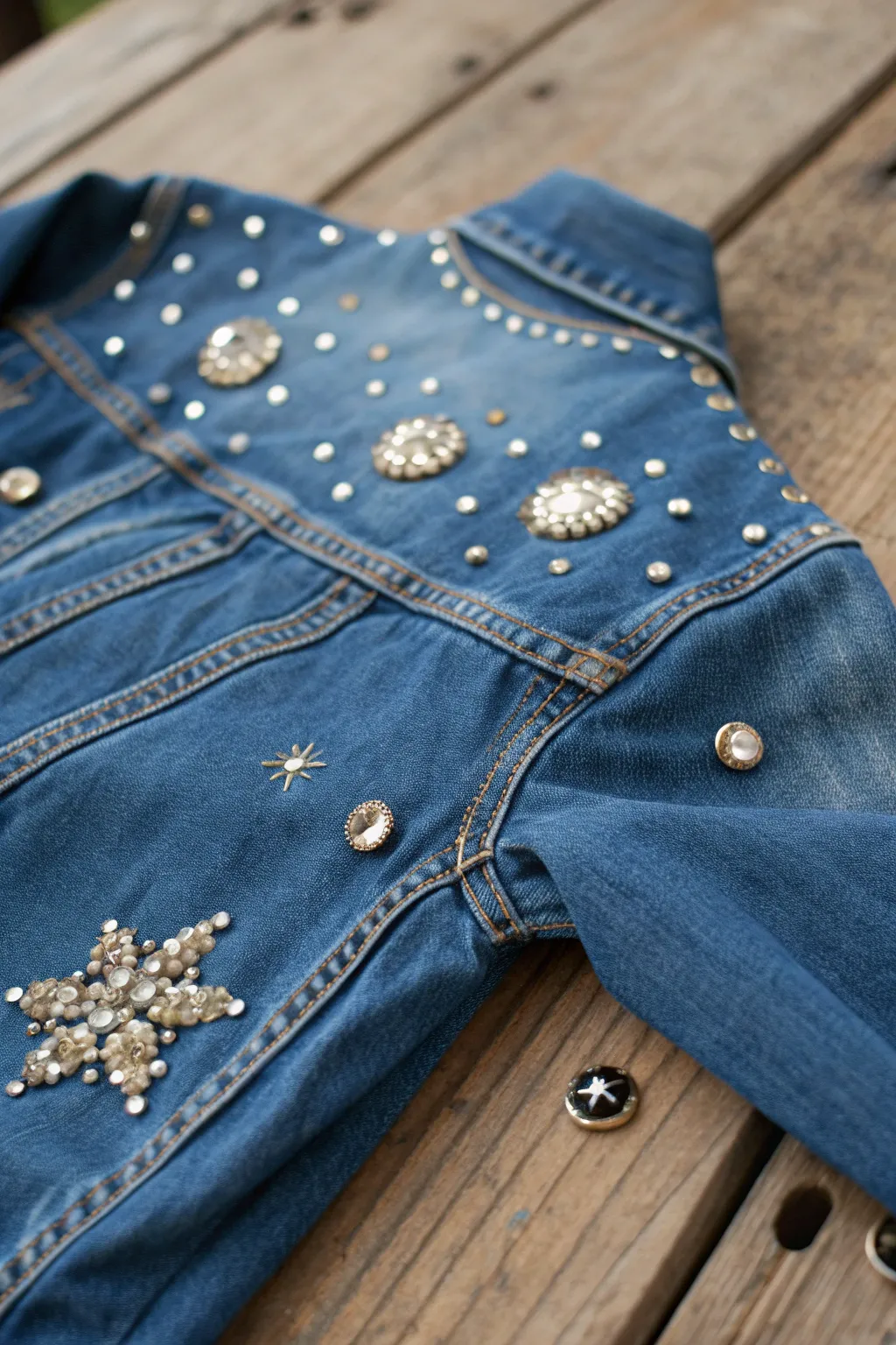 Transform your wardrobe with a touch of sparkle – no sewing required! ✨ #UpcycleMagic