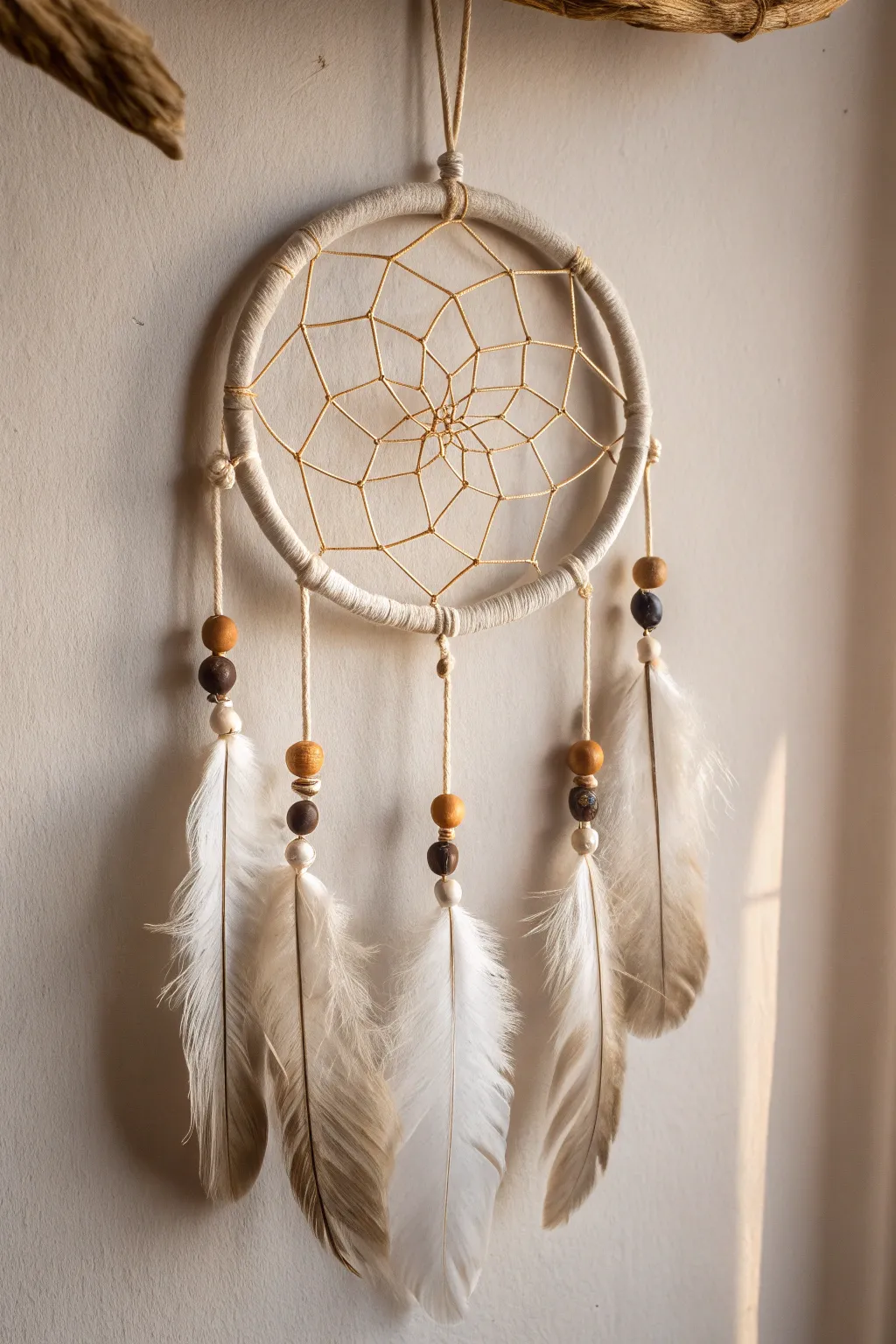 Embrace serenity with this minimalist dream catcher, where simplicity meets elegance.