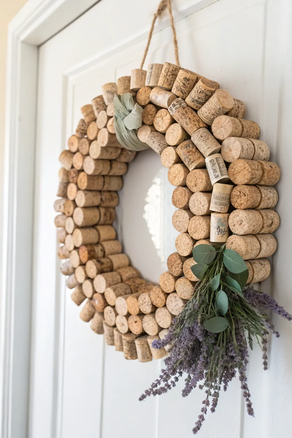 Craft your memories into a charming wine cork wreath—perfect for a touch of rustic elegance.