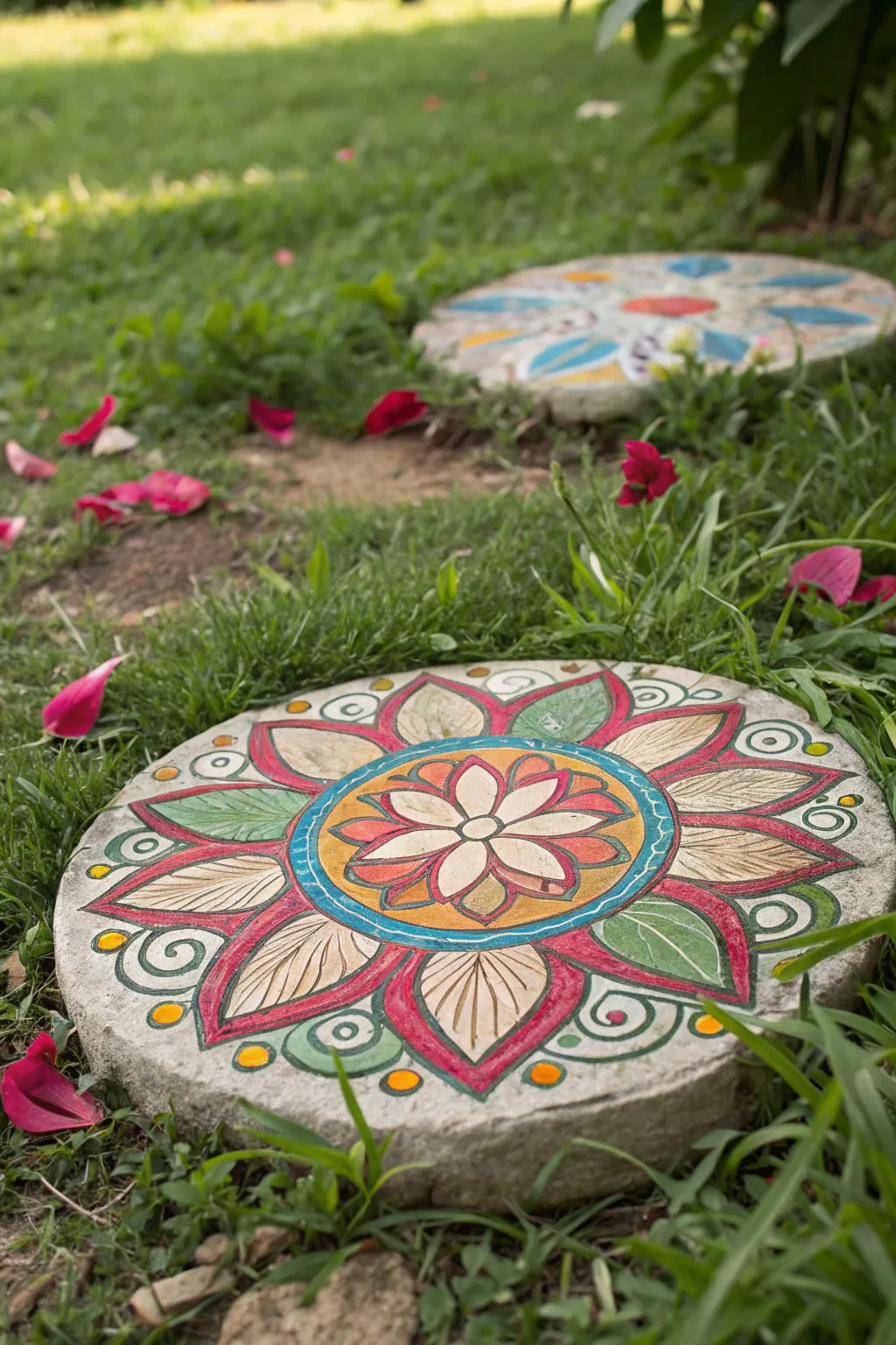 Elevate your garden with a touch of artistry: DIY painted stepping stones that blend creativity with nature.