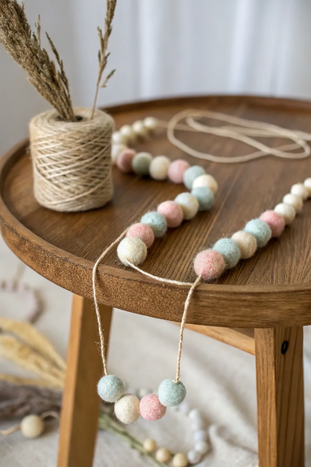 Cozy elegance: Embrace the warmth of felted wool bead necklaces this season.