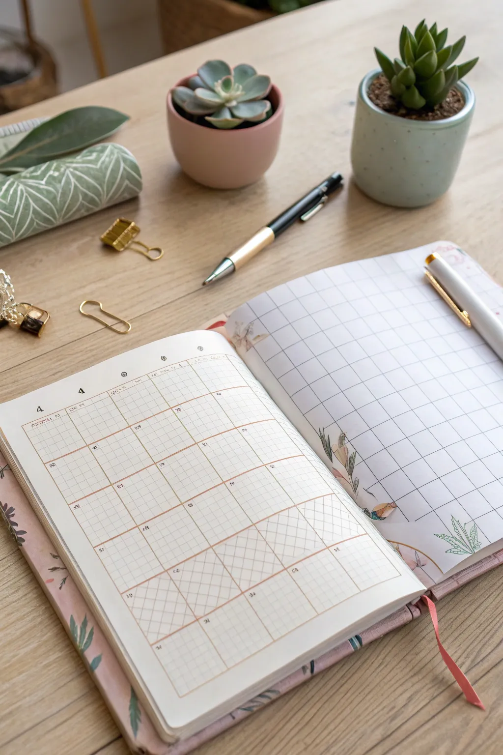 Elevate your journaling with minimalist grid layouts that blend function and beauty effortlessly.