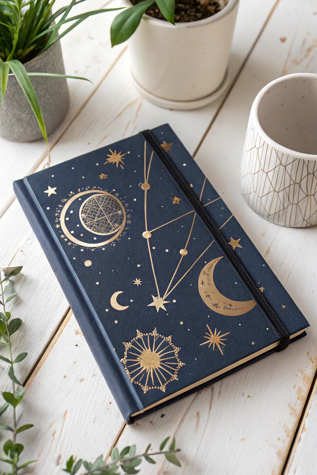 Embrace the mystical allure of the cosmos with this celestial-themed journal cover.