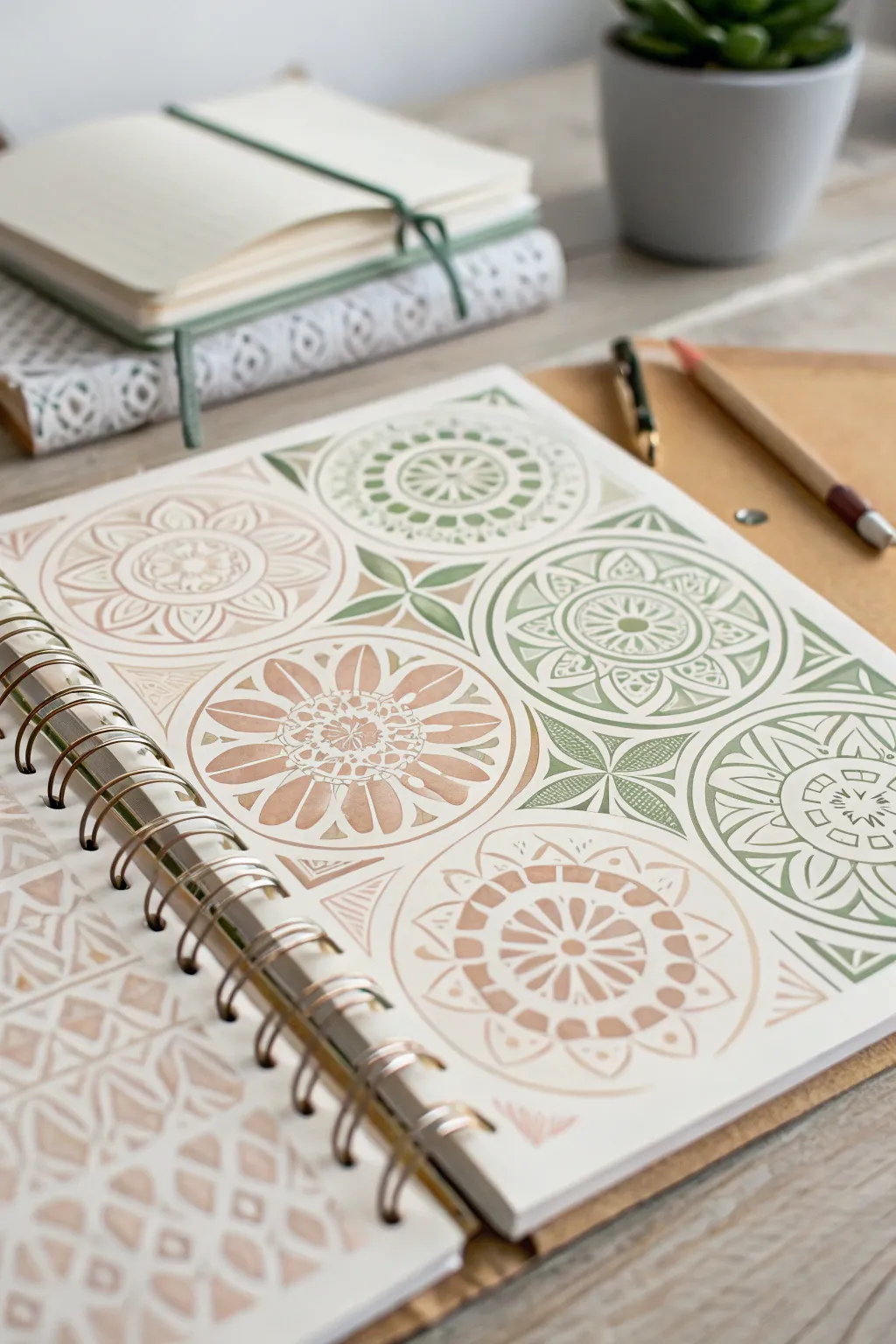 Elevate your junk journal with the art of stenciling—where simplicity meets intricate beauty.