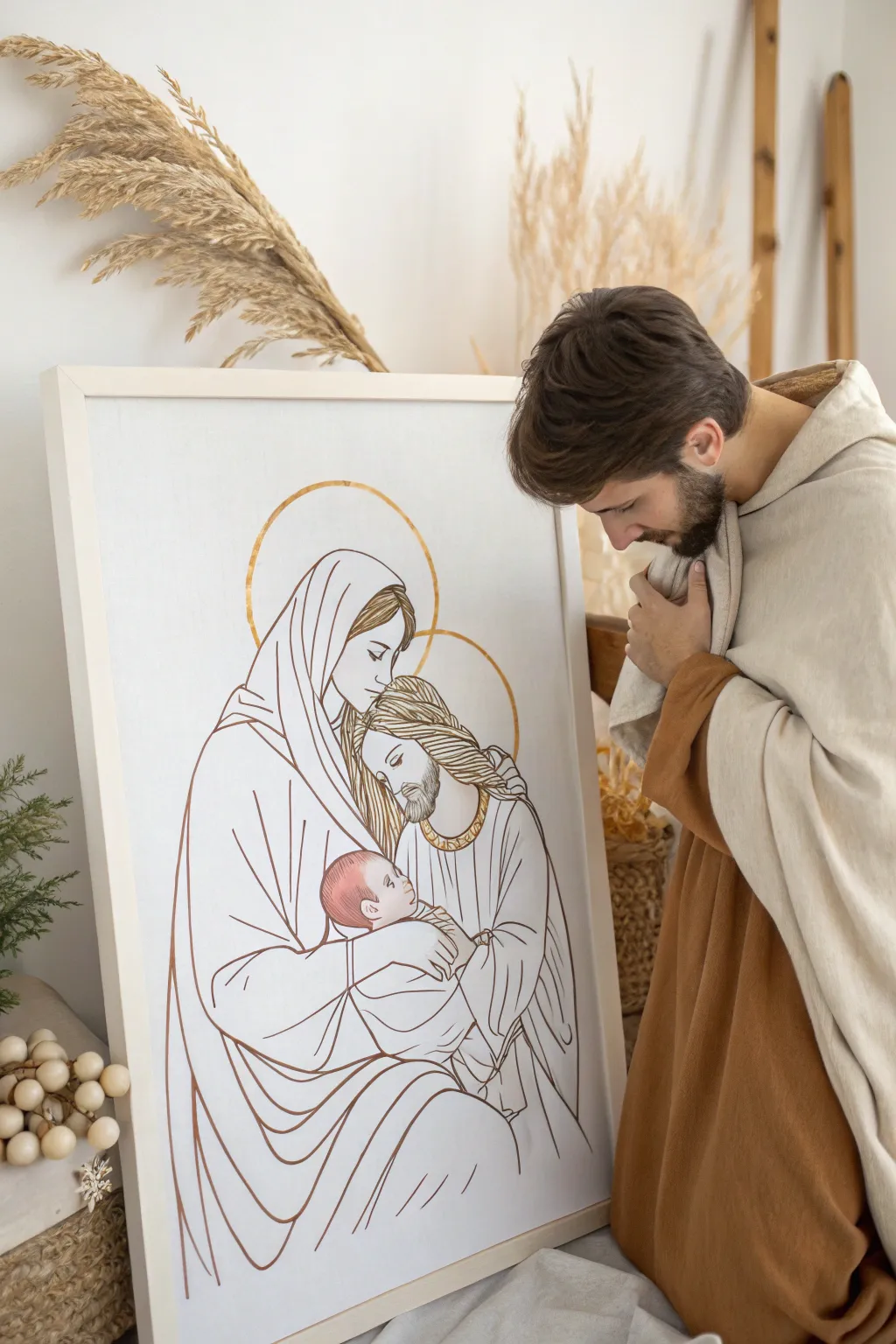 Embrace the warmth and unity of the Holy Family this Christmas with a simple yet profound sketch that speaks to the heart.