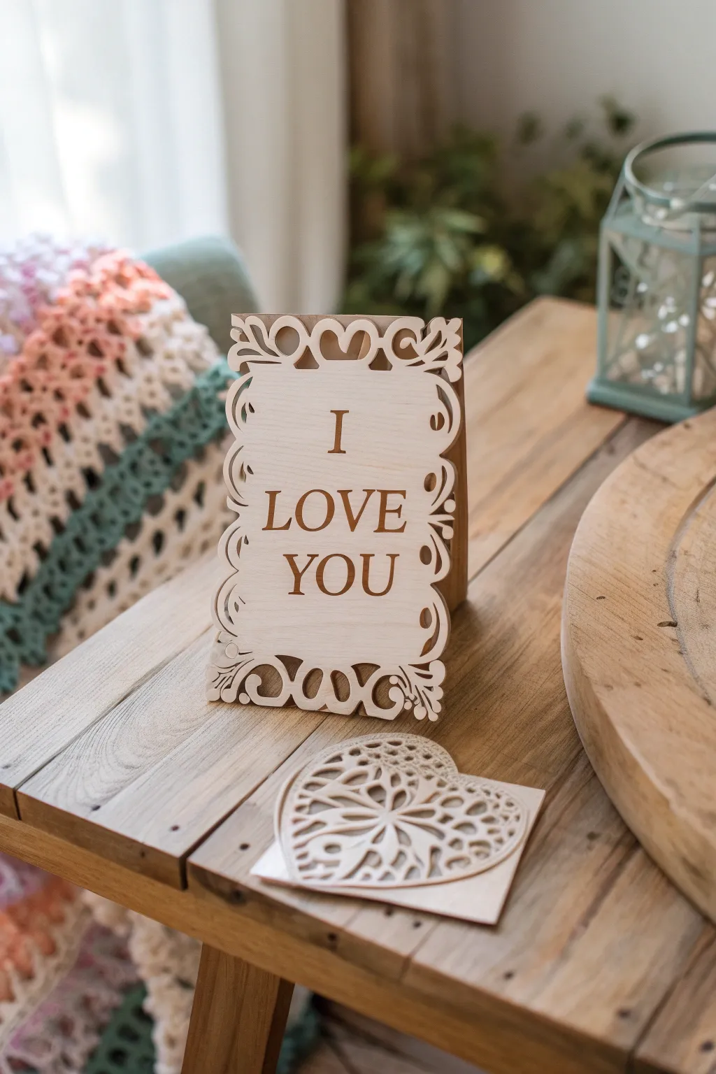 Express your love with a touch of elegance and craftsmanship. This laser cut love letter is a timeless keepsake that beautifully conveys your feelings.