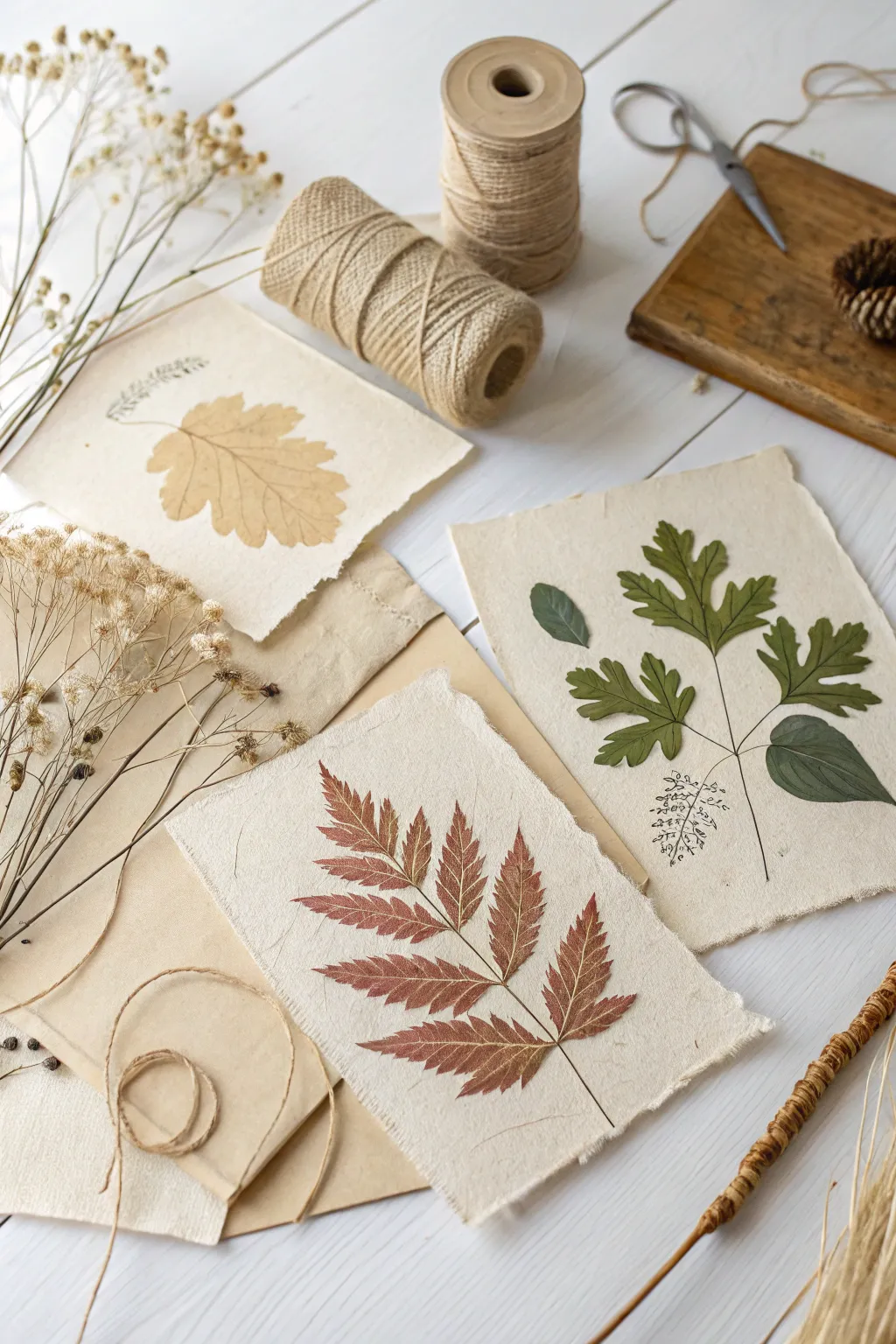 Embrace the beauty of nature with artful leaf collages 🌿✨ #LeafArt #ScandinavianBoho