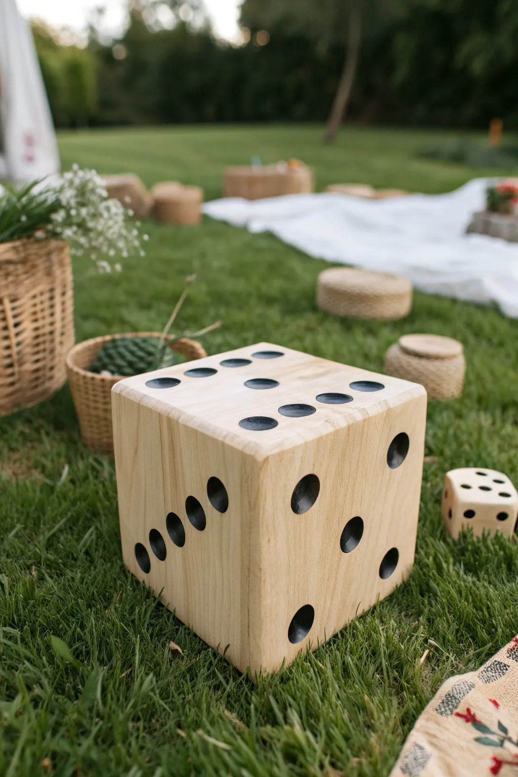 Elevate your outdoor gatherings with a touch of Scandinavian charm: DIY Yard Yahtzee!