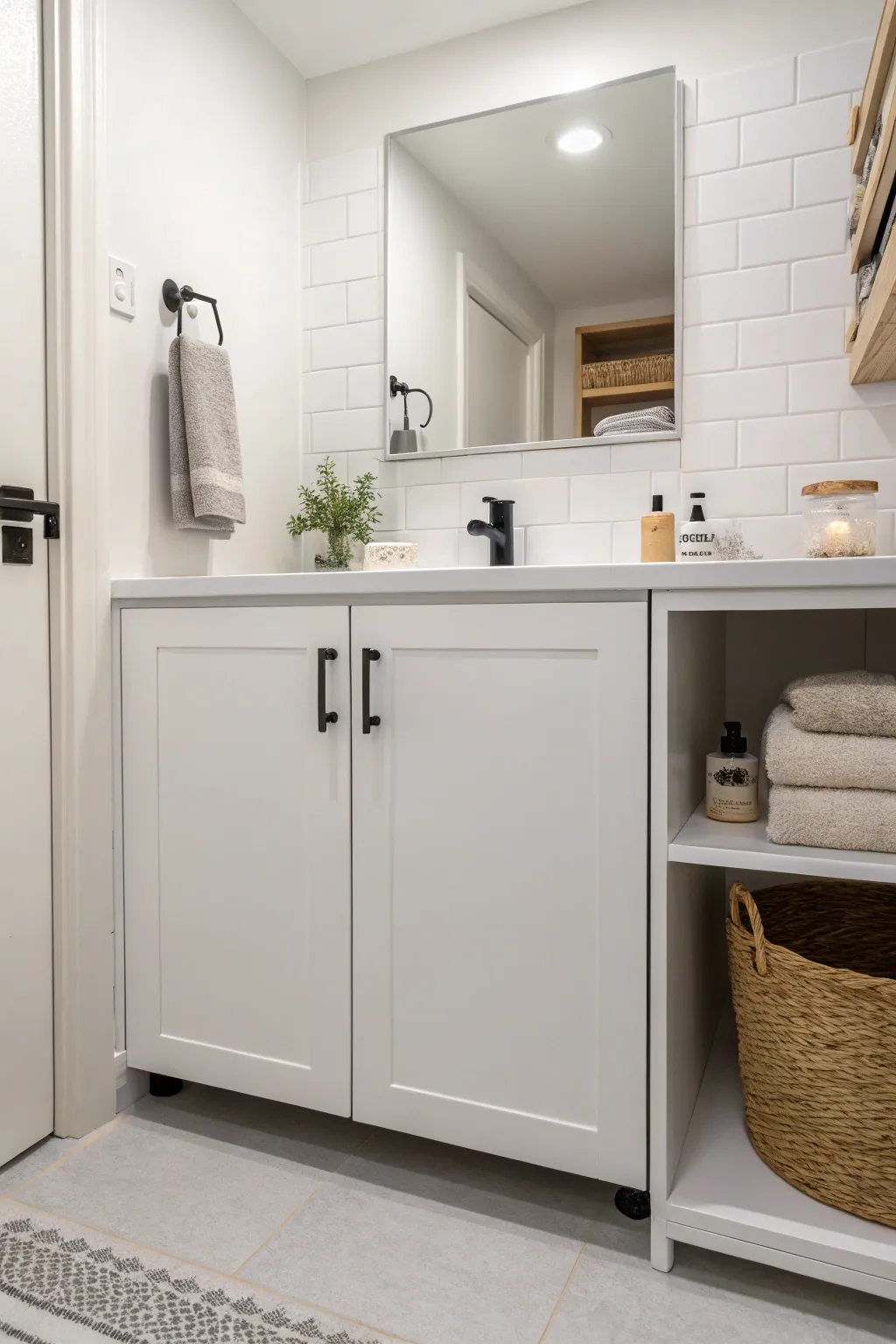Magnetic closures provide a sleek and modern cabinet solution.
