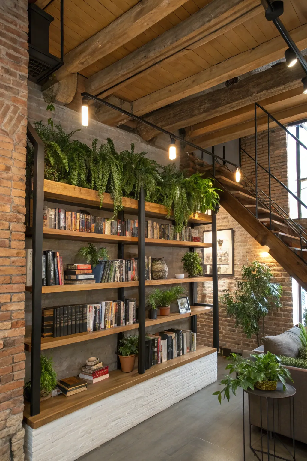 Floating shelves maximize space while adding style.