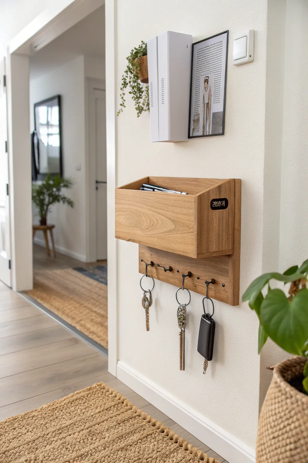 Keep it simple and stylish with a magnetic strip for your lost and found box.