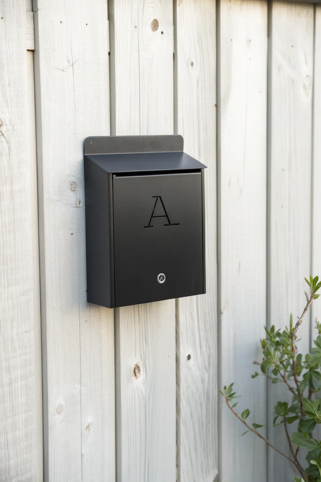 Embrace simplicity with a chic single-letter design for your mailbox.