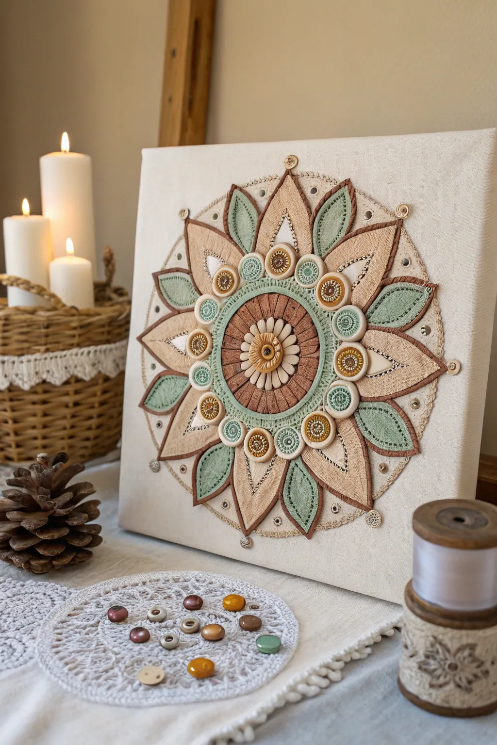 Transform old canvases into stunning mandala art with a touch of sustainability and style. #MandalaArt #UpcycledBeauty