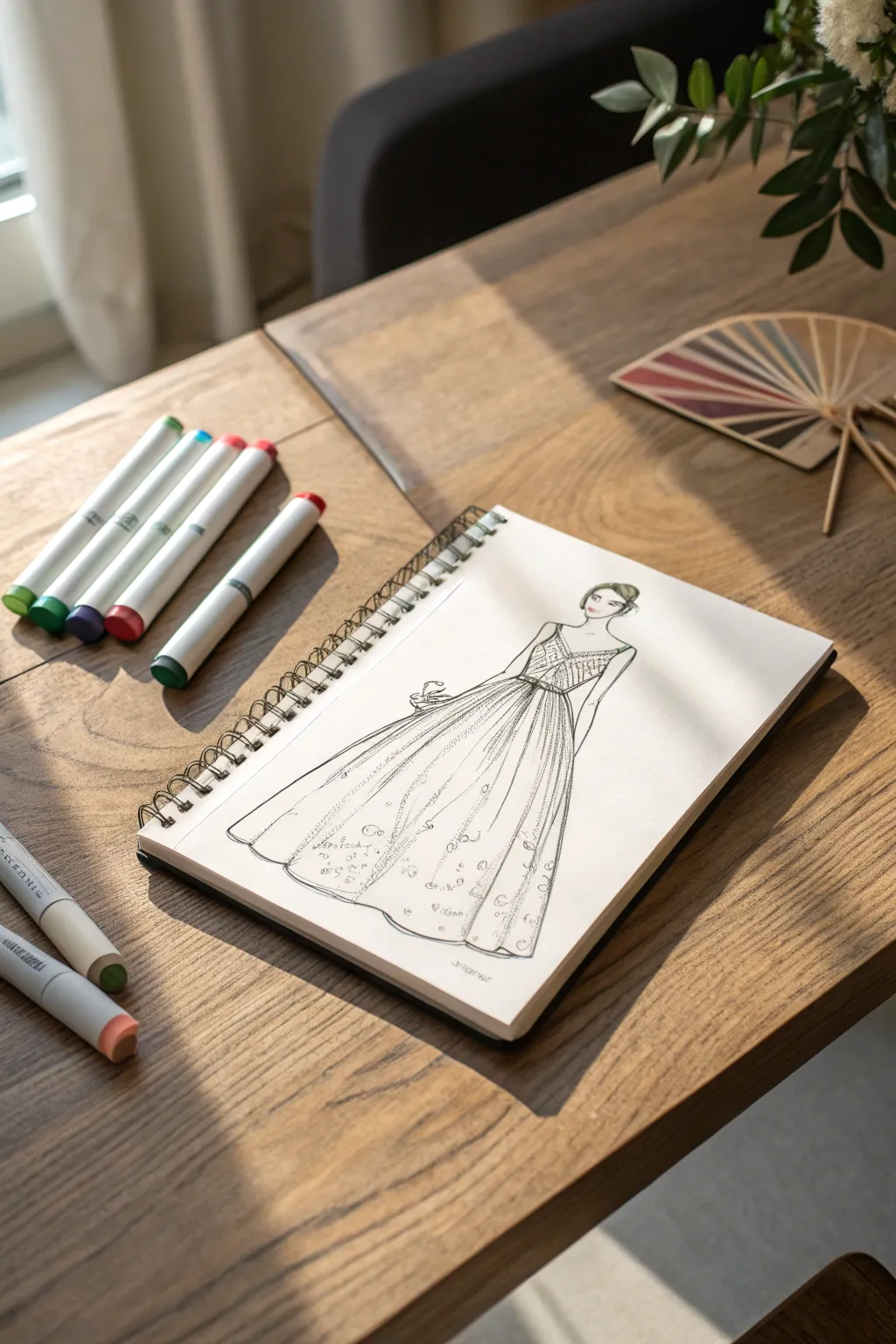 Unleash your inner designer with vibrant marker fashion sketches!
