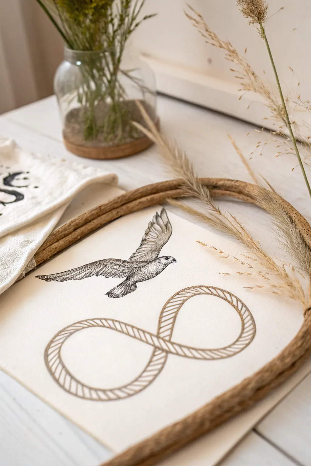 Embrace the endless flight of possibilities with this elegant and meaningful design.