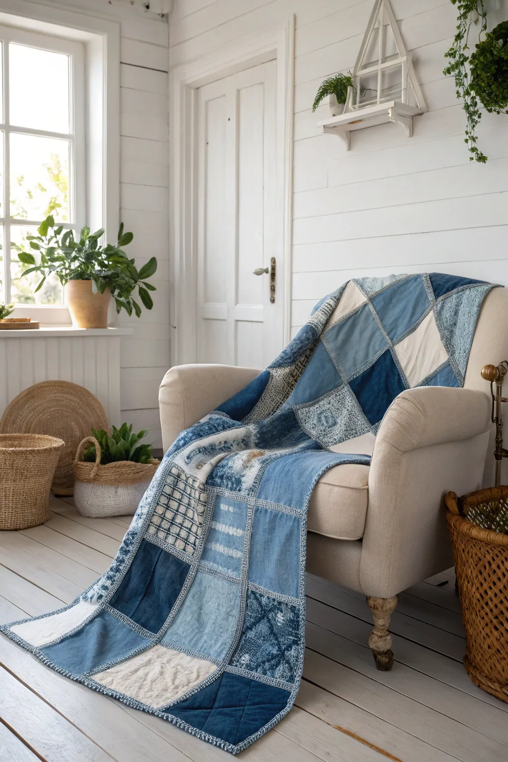 Transform your old denim into a quilted masterpiece that tells a story of sustainable style. #UpcycledTreasures