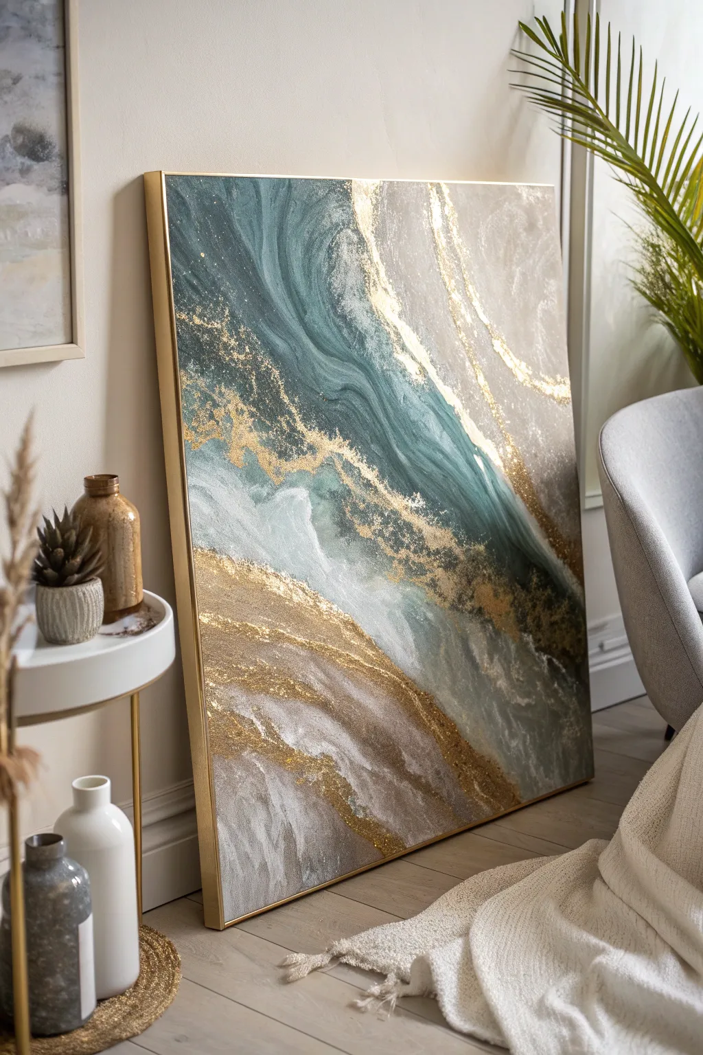 Embrace the allure of sculptural metallic art—where texture meets elegance.