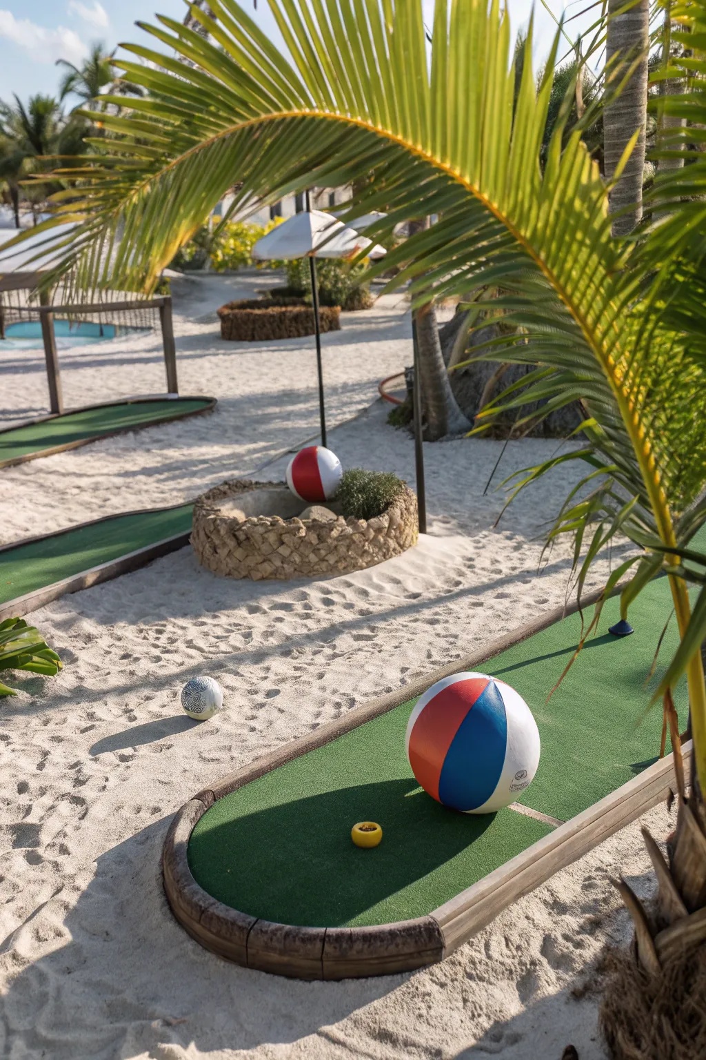 Escape to a handcrafted tropical paradise on your mini golf adventure.