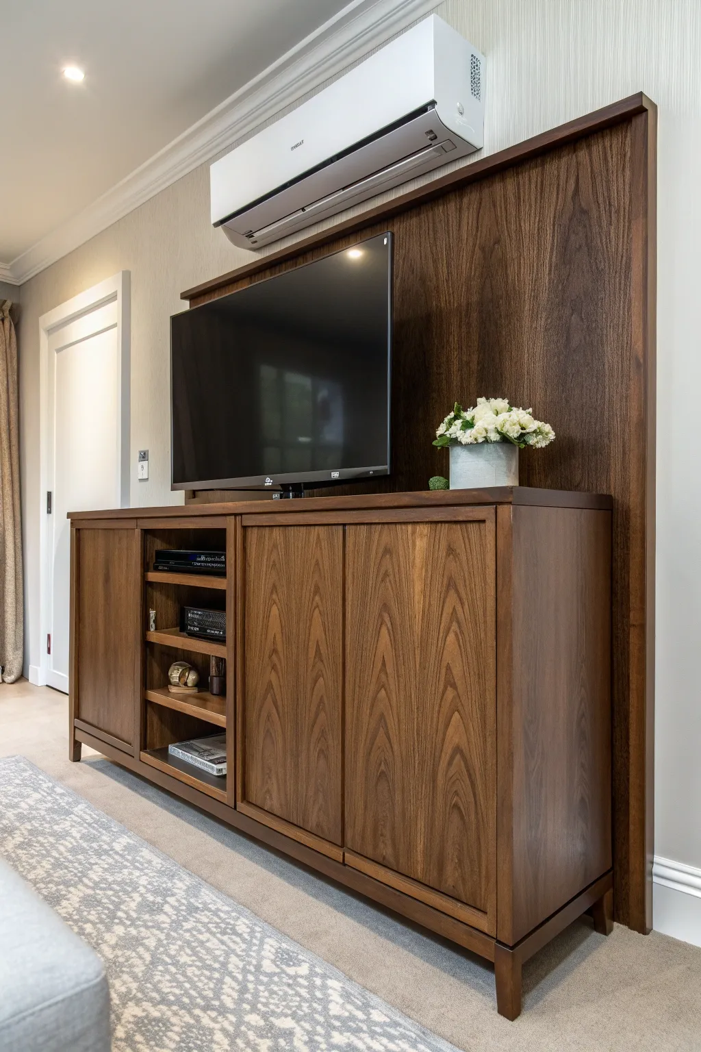 Seamless elegance: Align your mini-split with exquisite furniture for a refined and cohesive look.