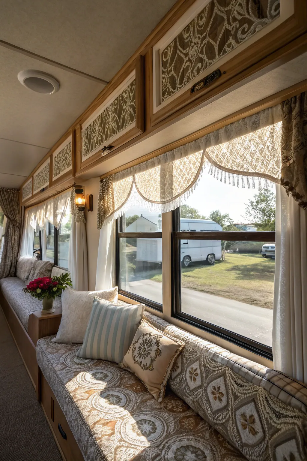 Layered trim styles add custom depth to your windows.