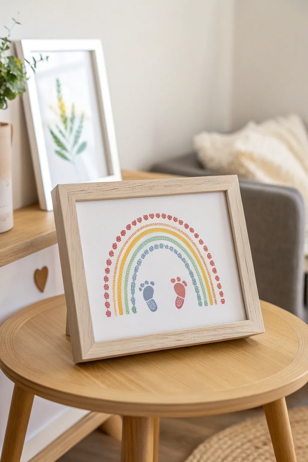 Celebrate Mother's Day with a splash of color and creativity! 🌈 #FootprintRainbow #MinimalistArt