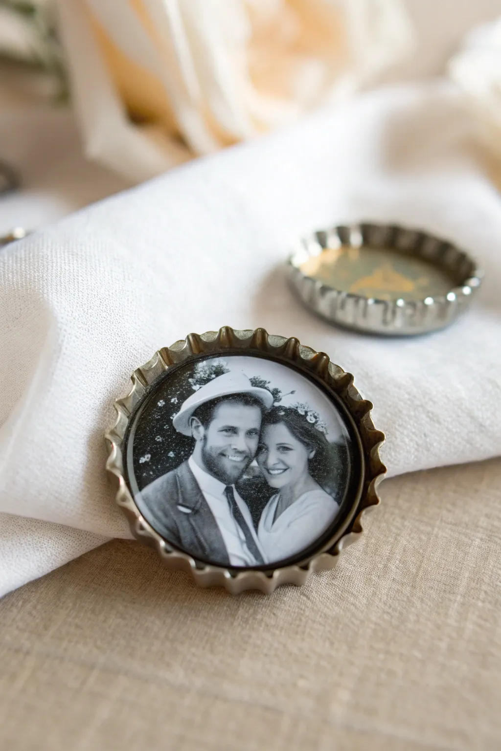 Transform everyday bottle caps into charming photo magnets—a perfect Mother's Day gift that blends simplicity with heartfelt craftsmanship.