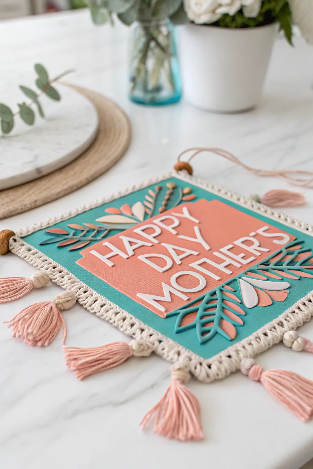 Celebrate Mother's Day with a vibrant, handcrafted plaque that speaks to her heart.