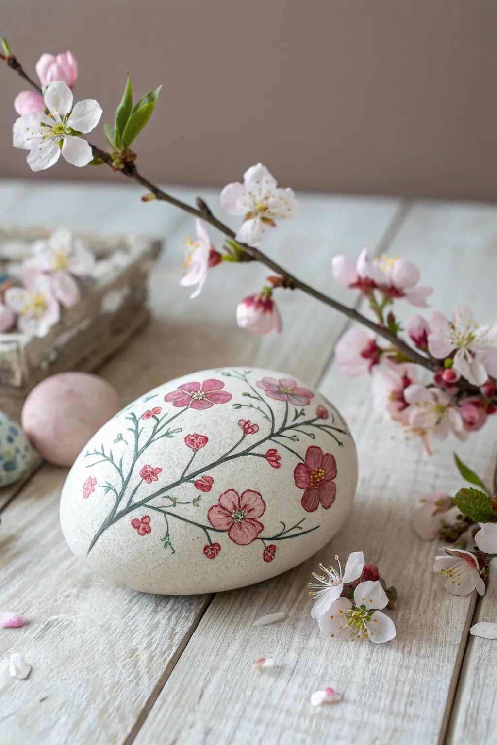 Celebrate Mother's Day with the timeless elegance of hand-painted spring blossoms.
