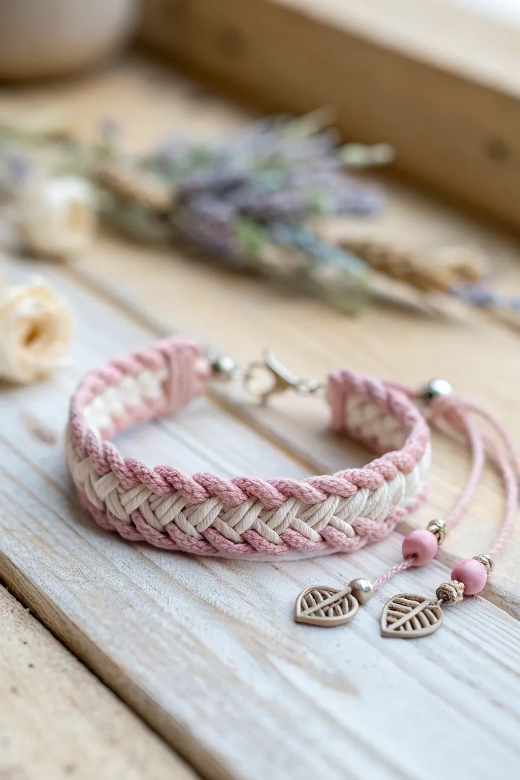 Delicate craftsmanship meets heartfelt simplicity: a fabric bracelet perfect for Mother's Day.