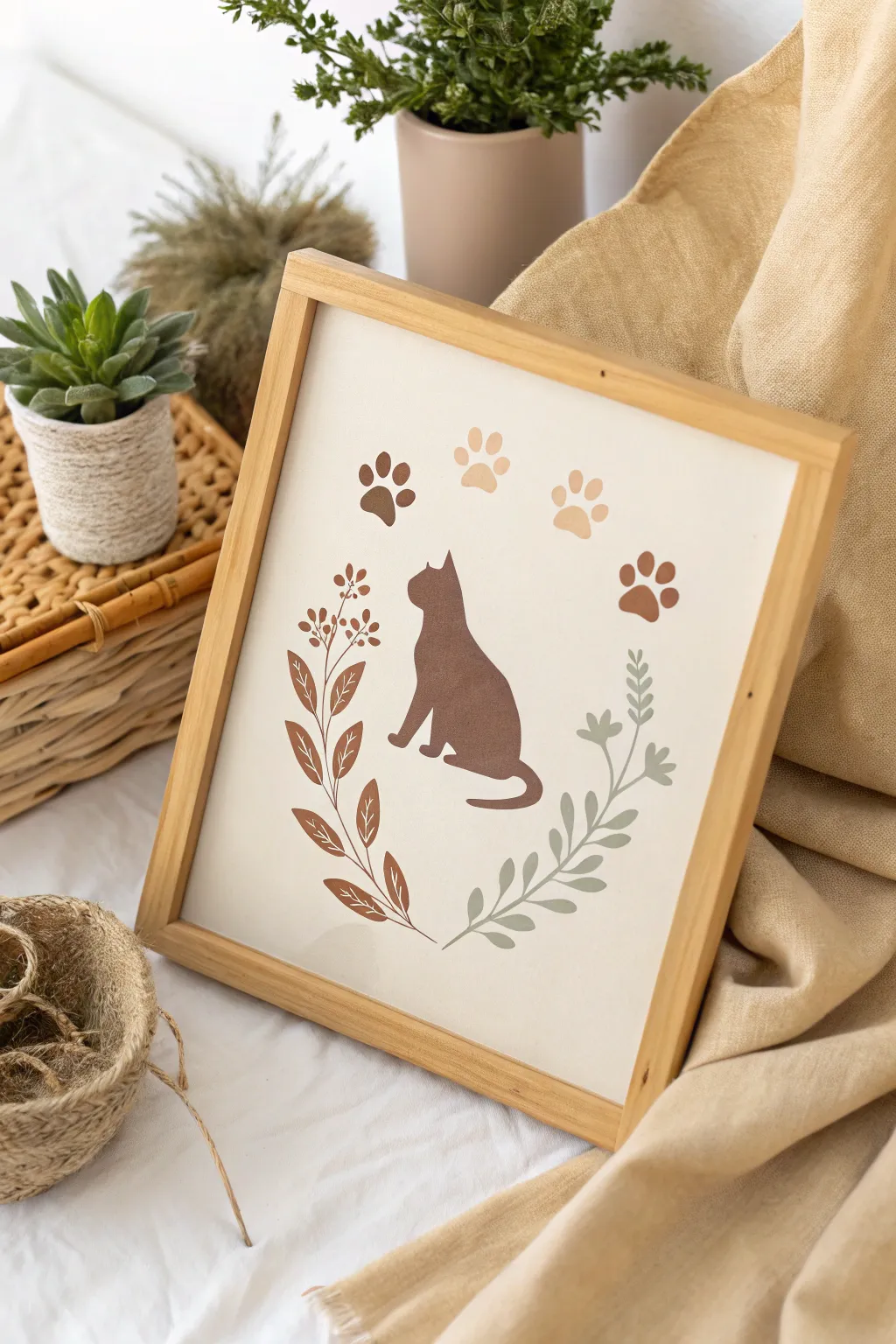 Celebrate Mother's Day with a touch of nature and love for pets in minimalist style.