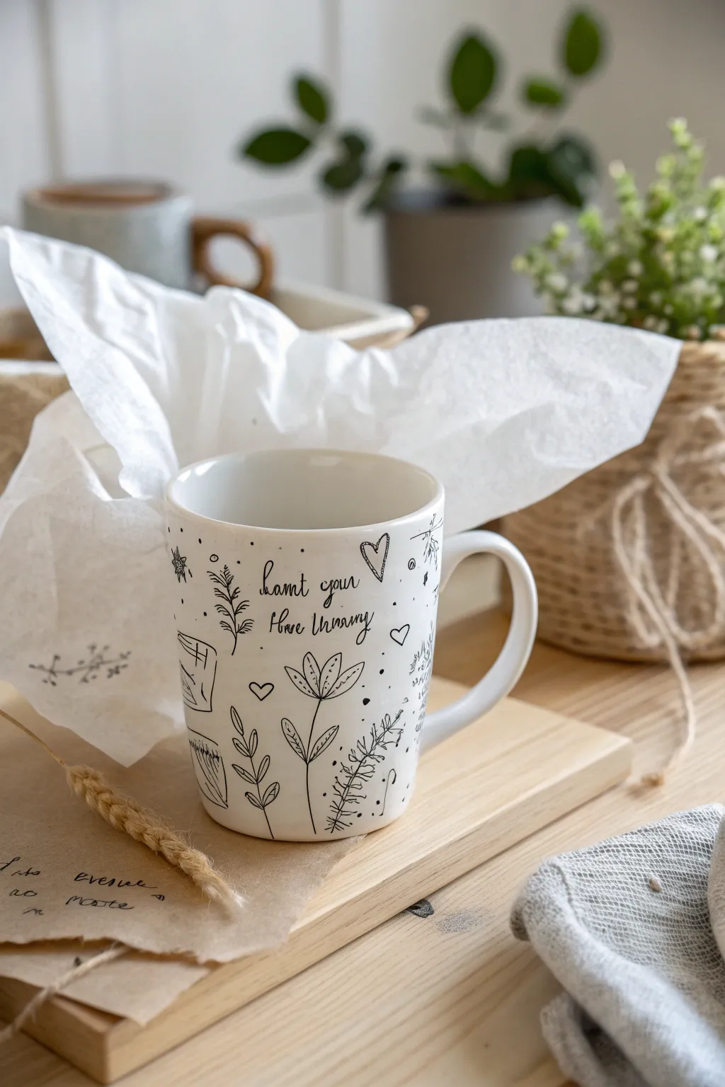 Unleash your creativity with hand-drawn wrapping paper for a truly personal touch.