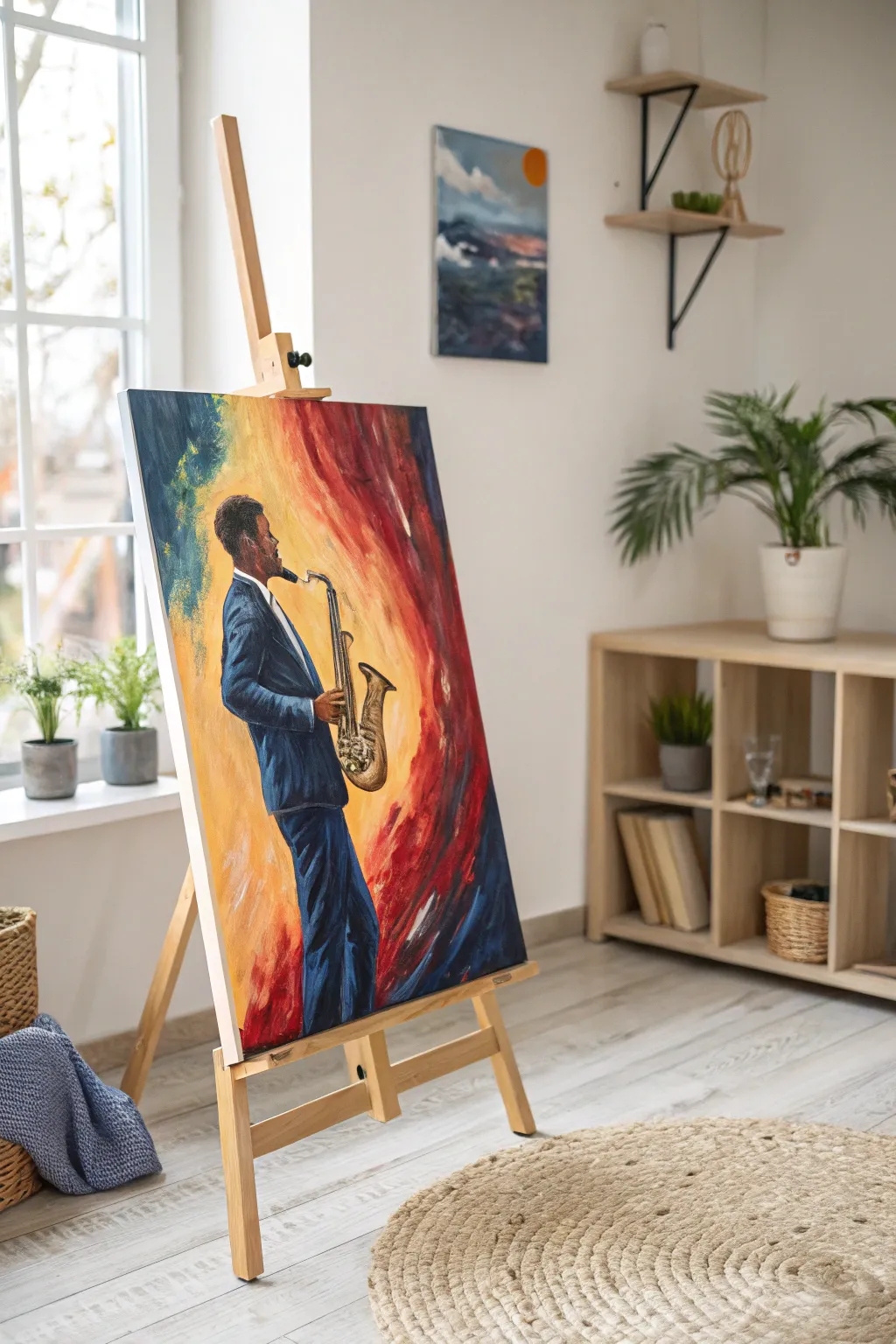 Let the rhythm of jazz color your world with vibrant artistry.
