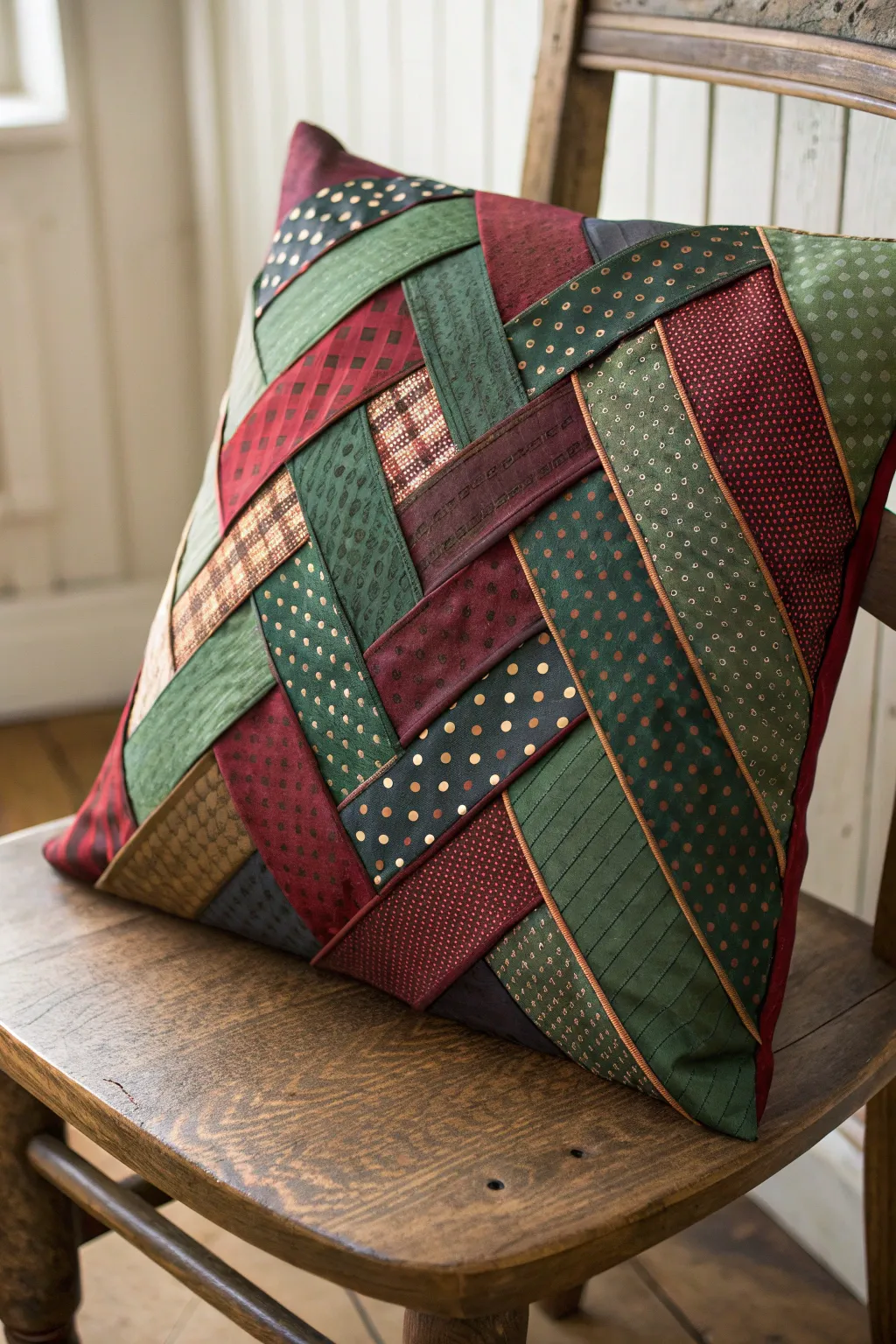 Elevate your space with the artisanal charm of necktie pillows—where craftsmanship meets comfort.