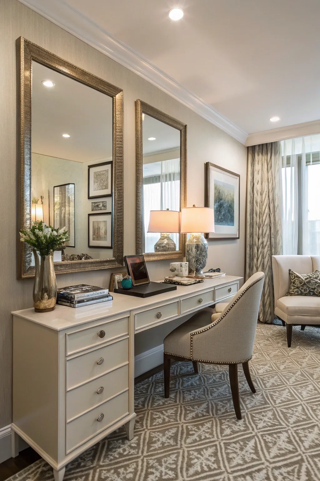 Mirrors can visually expand and brighten your space.