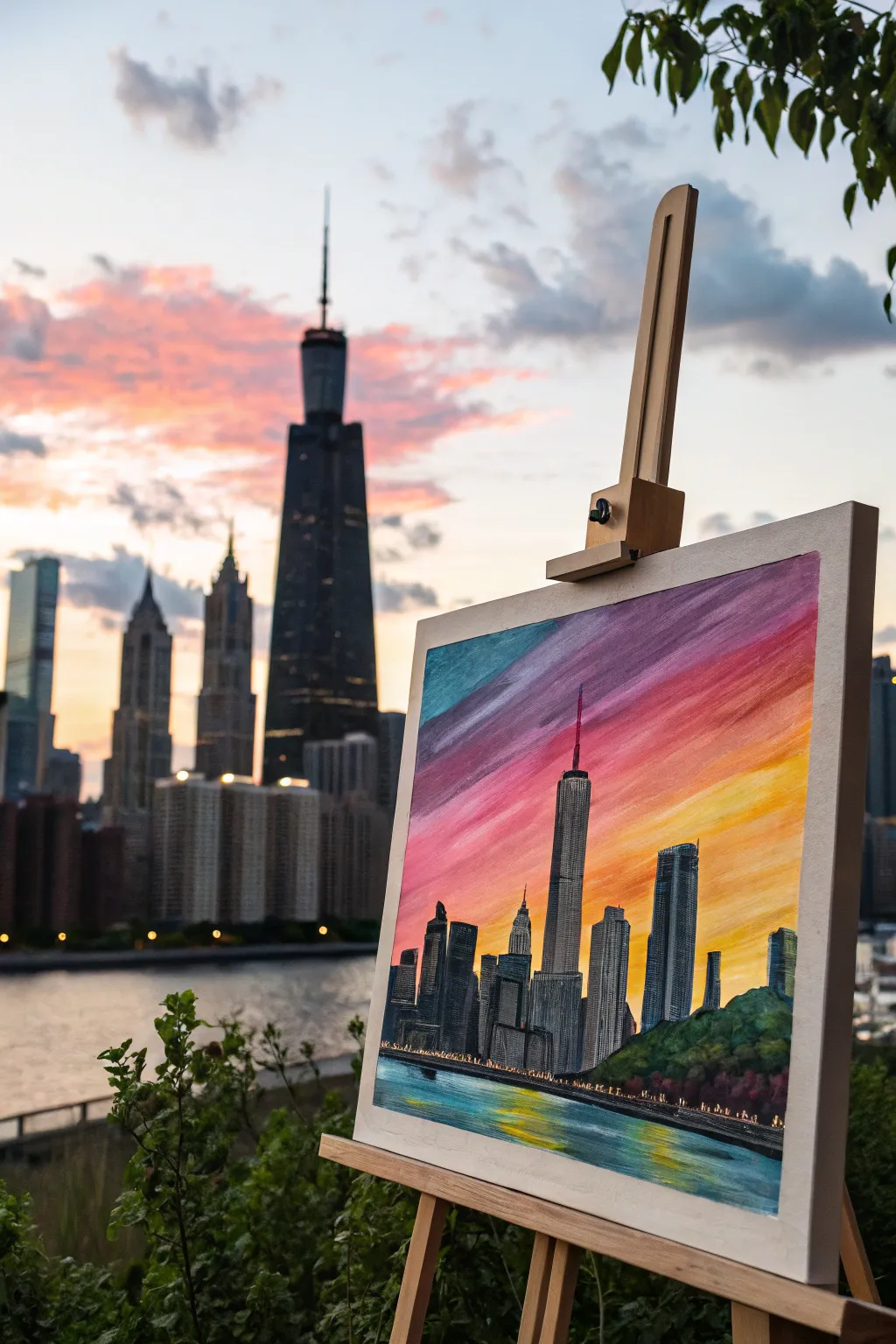 Experience the serene energy of the city through minimalist art.
